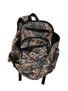 Swiss Design Camo Camouflage Wood Nature Backpack 18X16”
